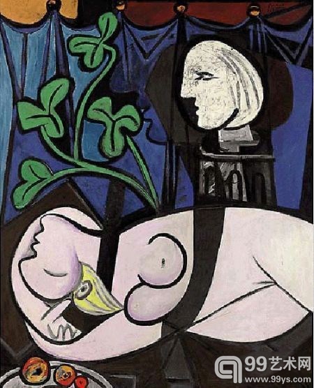 毕加索 裸体、绿叶和半身像 1932