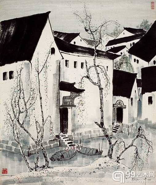 吴冠中（1919～2010）江南水乡