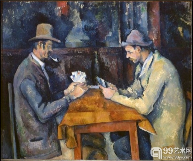 塞尚的（Cézanne）《玩牌者》