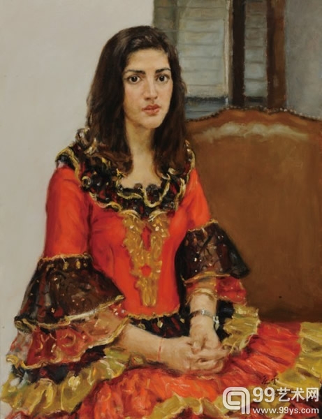 017 杨飞云 西班牙女郎 布面油画 80×60cm 2013