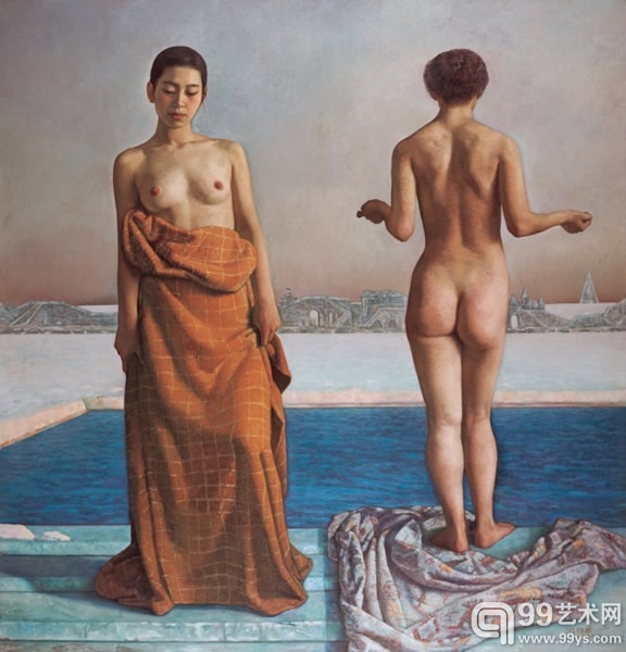 022 石自东 北国风情 布面油画 120×116cm 1993