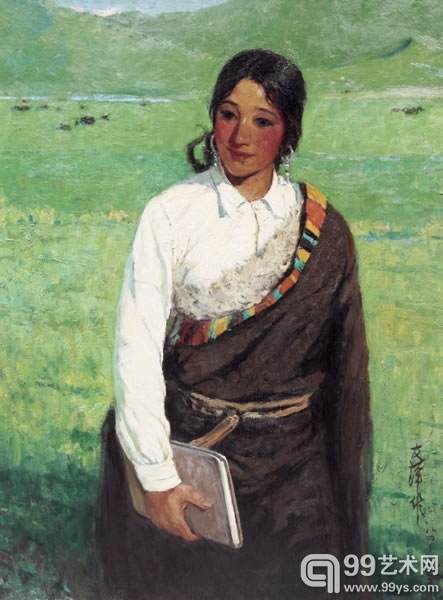 赵友萍 乡村教师 布面油画 105×78cm 2009