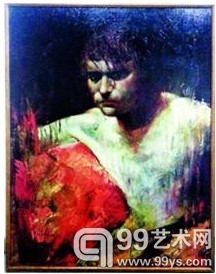 展览创作的油画《另一半的我》