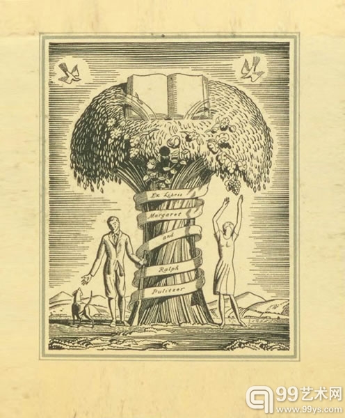 1.小普利策夫妇藏书票，肯特绘（1928年）
