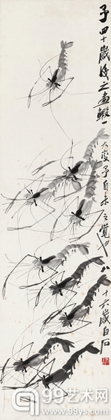 齐白石《群虾》