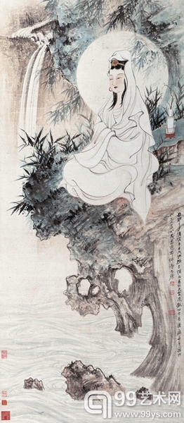张大千《观音大世》