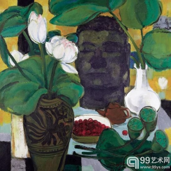 陈钧德 佛荷 布面油画 100×100cm 1995
