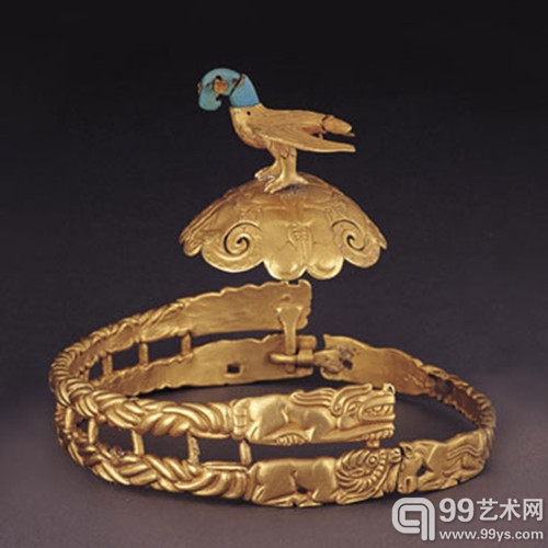 战国匈奴王金冠