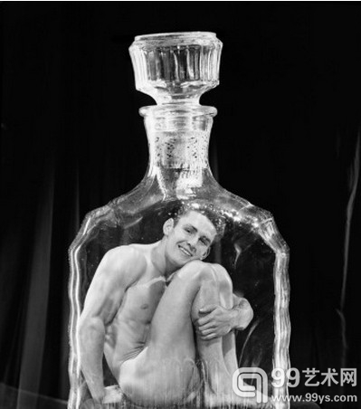 Bob Mizer, Leonard Chambers (In Flask), Los Angeles, 1950，Invisible-Exports