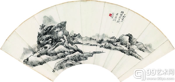 黄宾虹（1865-1955） 溪山泊舟图