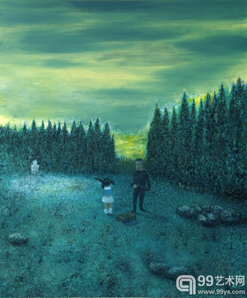 打枪 140x118cm  亚麻油彩 2010年
