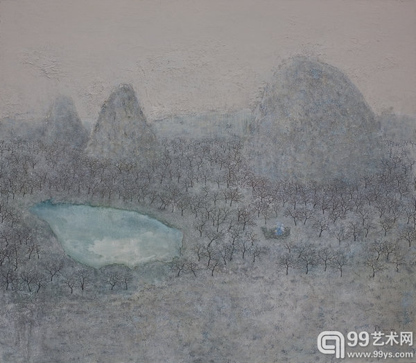 别处山水 149.5x129.5cm 亚麻油彩 2011年