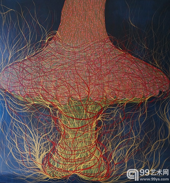 《可以吗》 张若云 150X160cm  布面丙烯 2013.