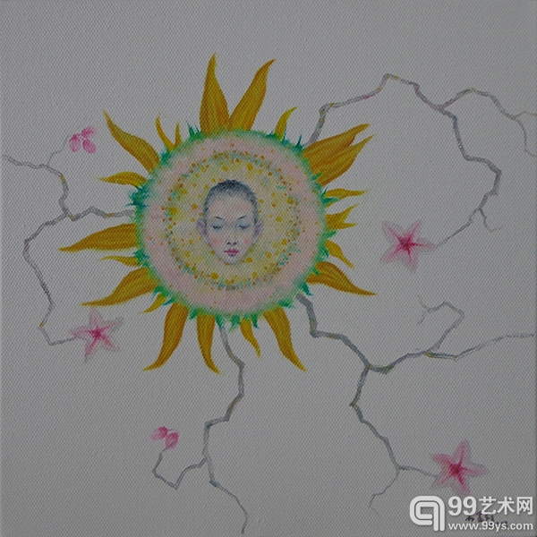 花之恋NO.3 布面油彩 30x30cm 2013 石金玲.