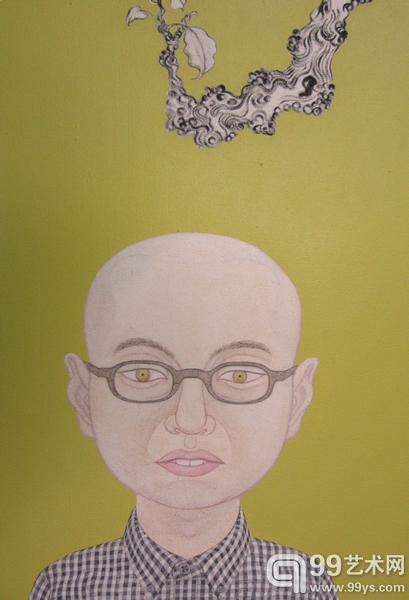 树下布面油画60x90cm