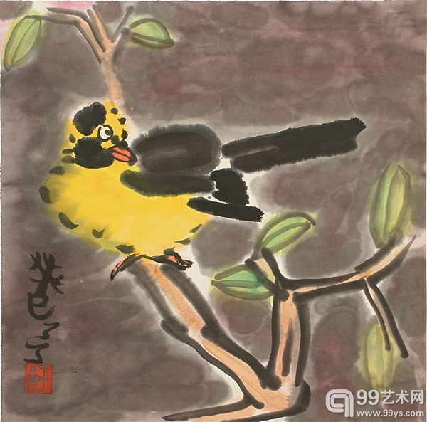 枝头俏1 33x33cm 纸本水墨 2013.