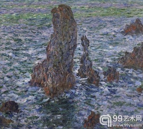 Pyramids at Port-Coton，莫奈，1886