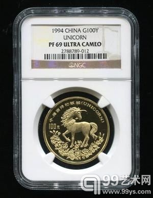 1994年麒麟1盎司精制金币