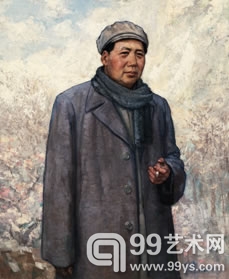 李宗津 毛泽东像（梅花欢喜漫天雪）布面油画 