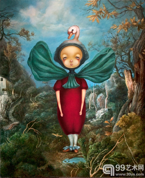 《蝴蝶结你很美，只是不会飞！》布面油画--130cmX160cm2013年