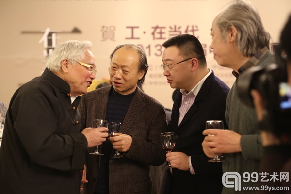 工笔画学会元老林凡先生、冯大中先生等与中国美术馆副馆长胡伟先生等交流