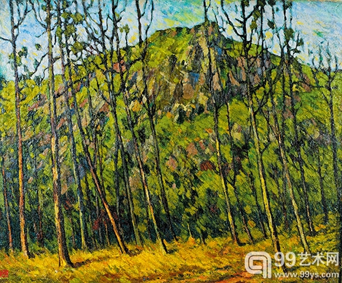 LOT1127 余本 秋林 油彩画布 1935年 61×75cm