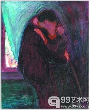 爱德华·蒙克作品《吻》