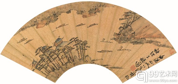 陈淳（1483-1545） 秋江千艇图