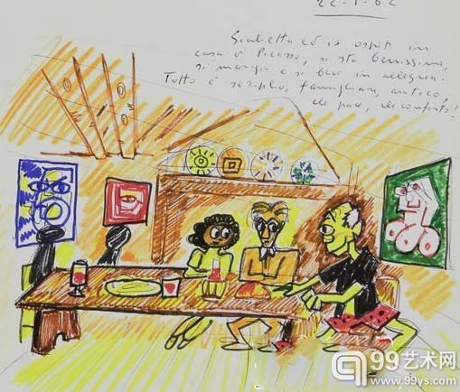 毕加索和妻子朱丽叶塔在毕加索家 高剑平 翻拍