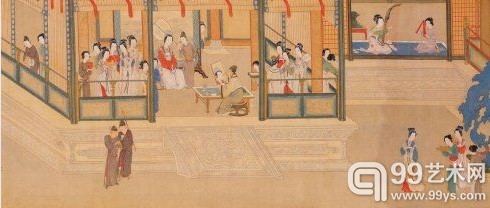 汉宫春晓图(局部) 仇英 明 台北故宫博物院藏