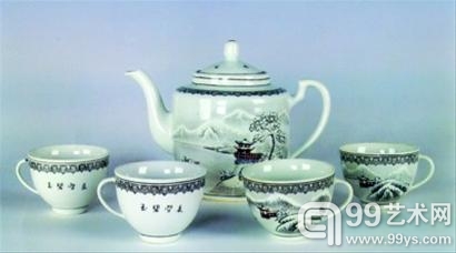 雪景山水茶具