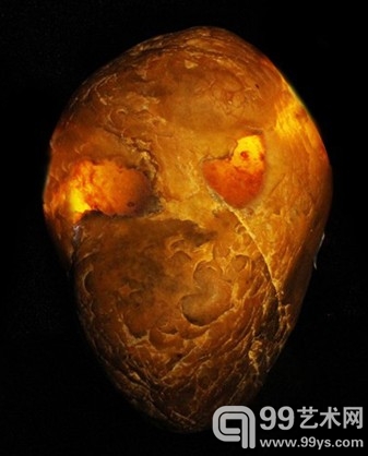 上海君道艺术：金丝玉人面奇石