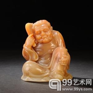 庄长华作善伯洞石老来乐摆件 第19届海峡艺术品交流会