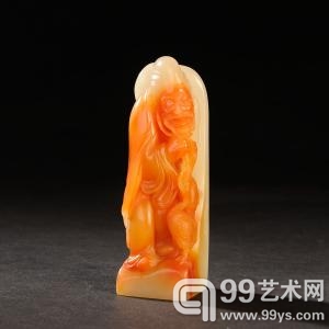 林飞作芙蓉石《羲之爱鹅章》 第19届海峡艺术品交流会