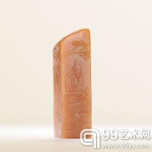 善伯洞石《松下问童子》薄意方章 第19届海峡艺术品交流会