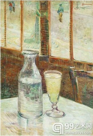 Glass of absinthe and a carafe, 1887