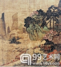 某拍卖行疑为“佚名”伪作山水画