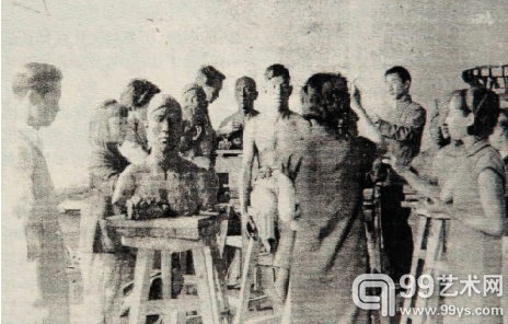 1939年松林岗雕塑教学场景