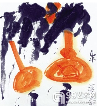 朱万章 《白石诗意》　　70.5cm×69.5cm