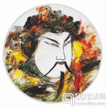 众生其上之四十一（骨质瓷彩绘）  潘鲁生