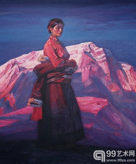 詹建俊-《旭日》180x150cm 2003年 布面油画