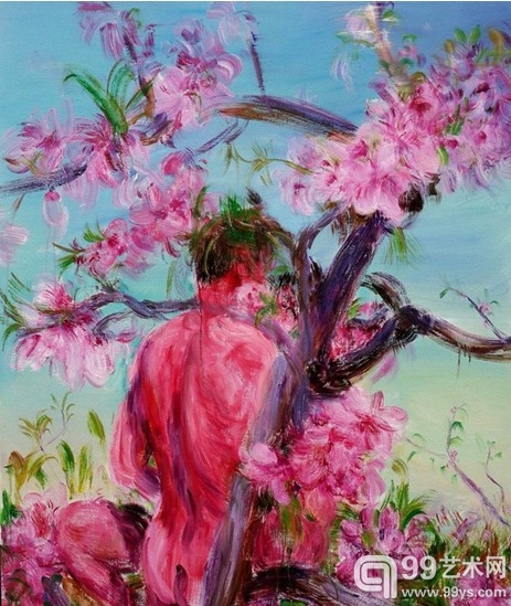 周春芽 桃花系列之一