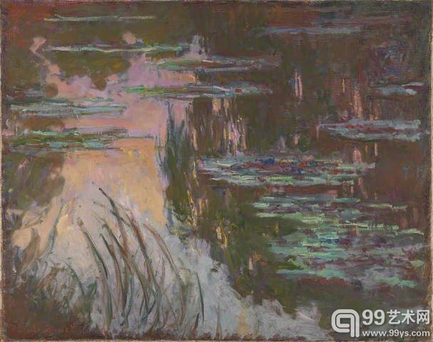 3.《夕阳下的睡莲》（Water-Lilies, Setting Sun）