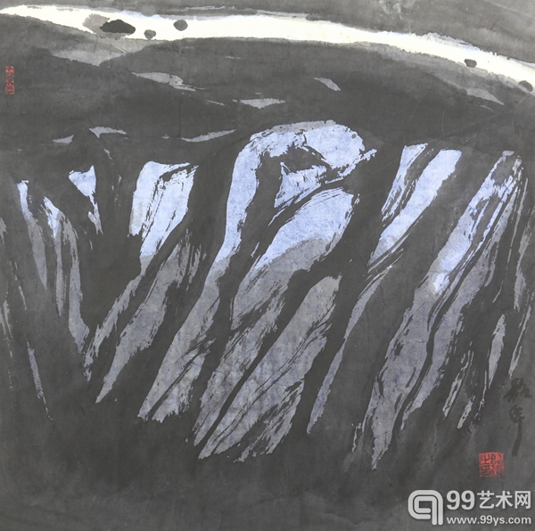 远水近山皆有情 68cmX68cm 2002年 纸本水墨