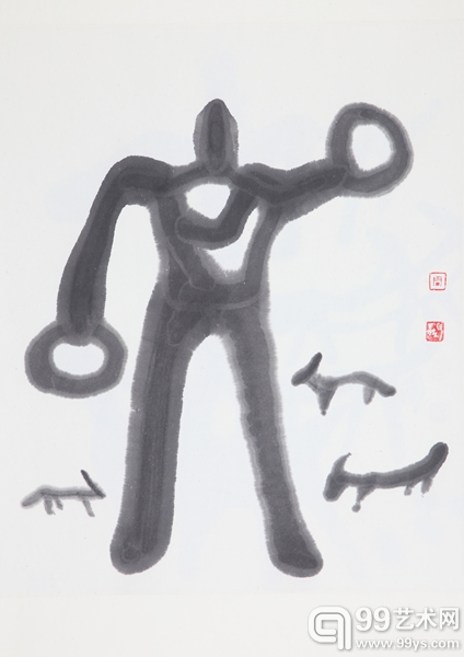 岩画系列之一 54cmX45.5cm  2012年 纸本水墨 