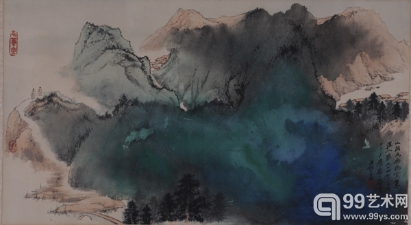 张大千  山路空翠