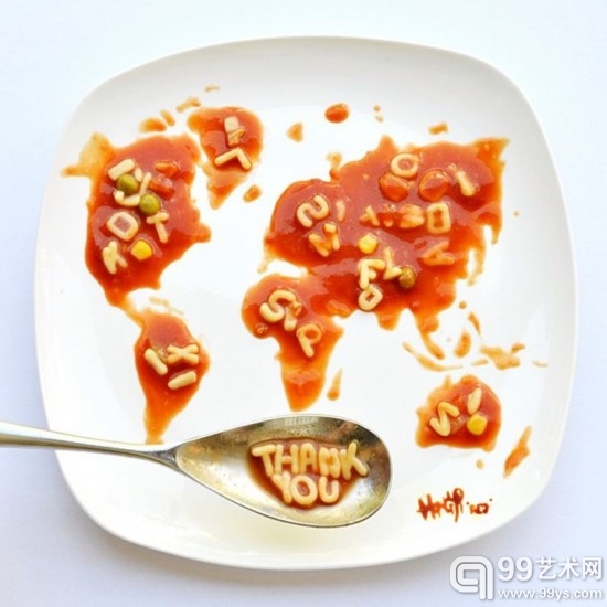艺术家创意制作“盘中的小世界”