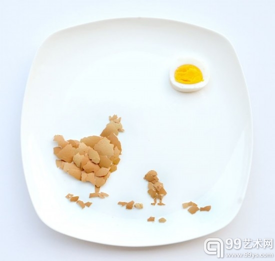 艺术家创意制作“盘中的小世界”