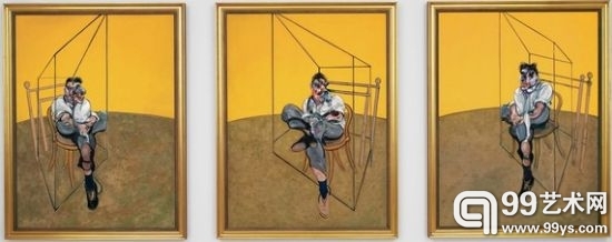 弗朗西斯·培根 《弗洛伊德肖像画习作》三联画