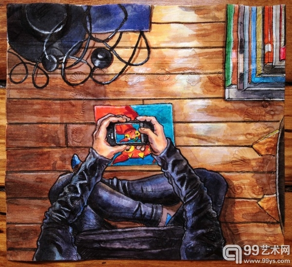 有爱的母亲，6年来每天给儿子画一幅餐巾纸画。